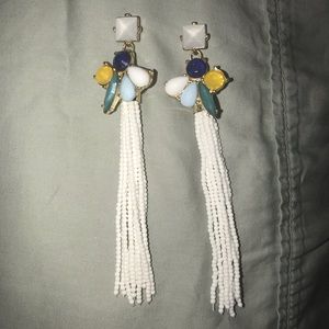 INC beaded tassels earrings